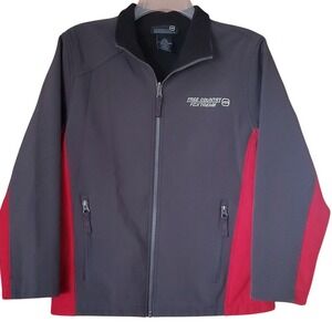 Free Country Unisex Red and Grey‎ Water Resistant Zip Jacket Size 10/12
